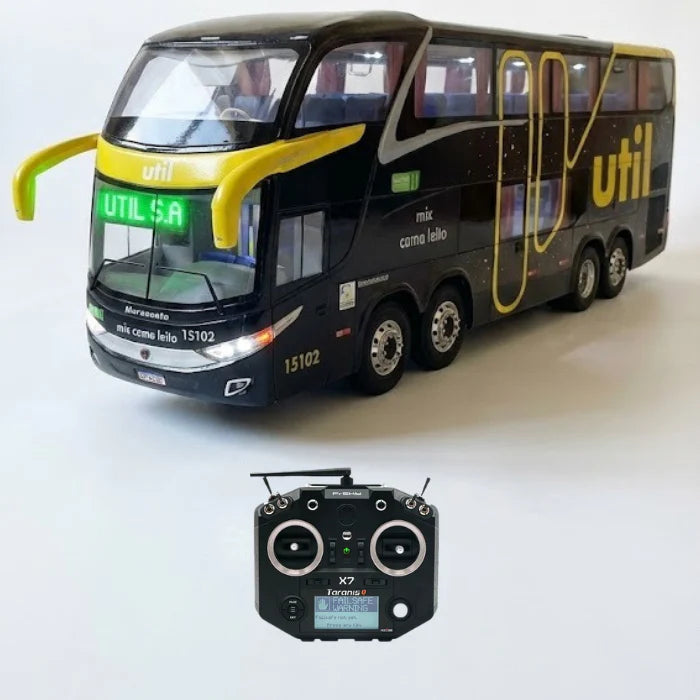 Miniatura Ônibus Marcopolo Paradiso G7 1800 DD "UTIL" - Escala 1/43 (Controle Remoto)