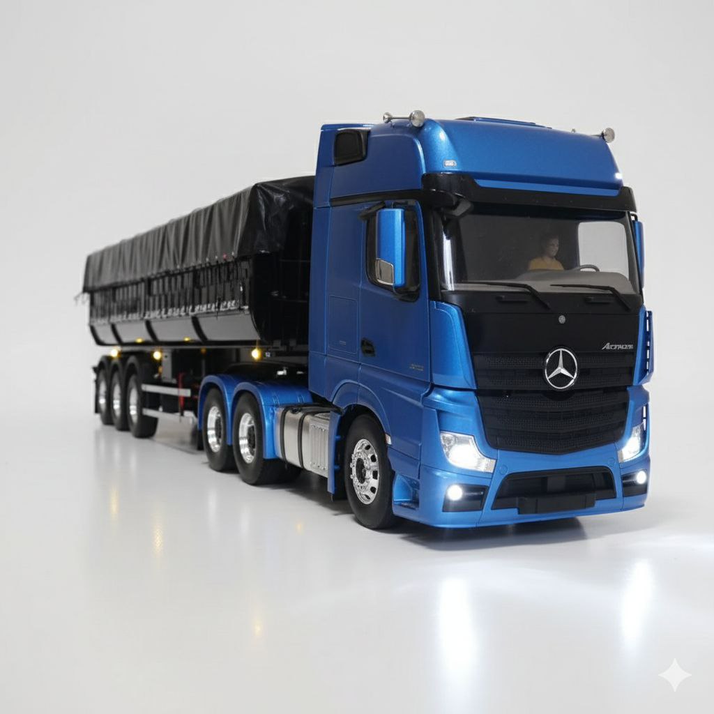Caminhão Mercedes-Benz Actros 2651 Carreta Graneleira 6x4 – Escala 1/14 (Controle Remoto)